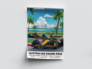 Australian 2024 Grand Prix Poster - Gravel Trap Graphics