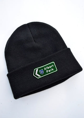 Albert Park Circuit Road Sign Embroidered Beanie - Fifth Gear Garms