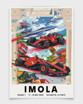 Imola 2024 Poster - Gravel Trap Graphics