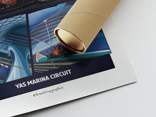 Abu Dhabi 2023 Grand Prix Poster - Gravel Trap Graphics