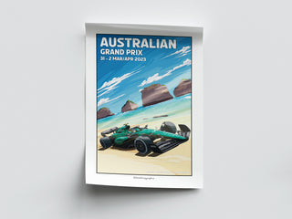 Australian 2023 Grand Prix Poster - Gravel Trap Graphics