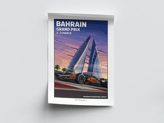 Bahrain 2023 Grand Prix Poster - Gravel Trap Graphics