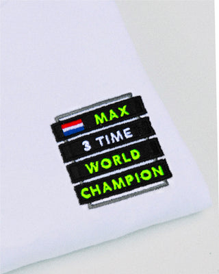 Tabla de boxes Max Verstappen, tres veces campeón del mundo