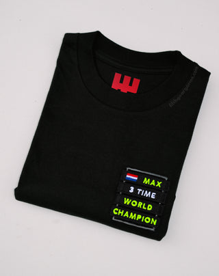 Tabla de boxes Max Verstappen, tres veces campeón del mundo