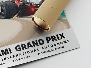 Miami 2024 Grand Prix Poster - Gravel Trap Graphics
