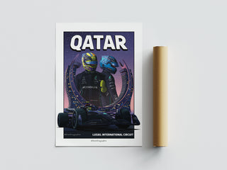 Qatar 2023 Grand Prix Poster - Gravel Trap Graphics