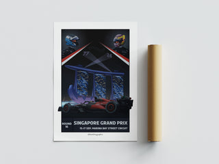 Singapore 2023 Grand Prix Poster - Gravel Trap Graphics
